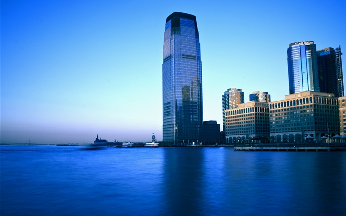 Jersey City, New Jersey, États-Unis, de la mer, gratte-ciel Fonds d'écran, image