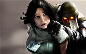Killzone, fille et soldat HD Fonds d'écran
