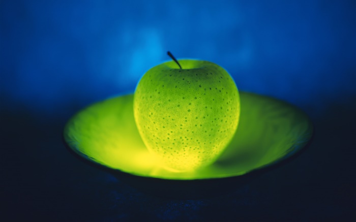 fruit Lumière, pomme verte dans la plaque Fonds d'écran, image