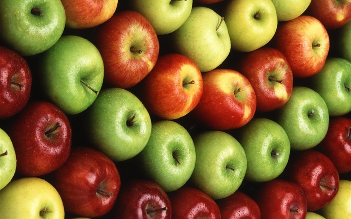 Beaucoup de pommes, rouge, orange, vert Fonds d'écran, image