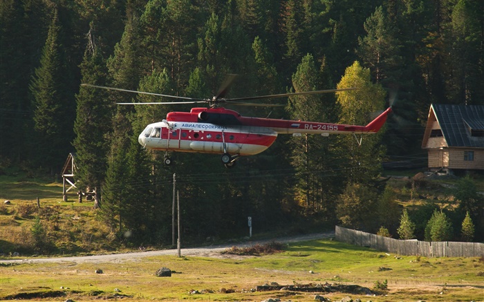 Hélicoptère Mi-8 a plané dans l'air Fonds d'écran, image