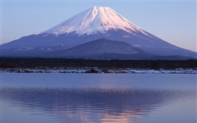 Mer, réflexion de l'eau, le mont Fuji, Japon HD Fonds d'écran