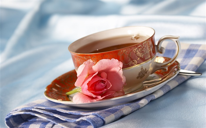 Thé, tasse, boissons, rose fleur rose Fonds d'écran, image