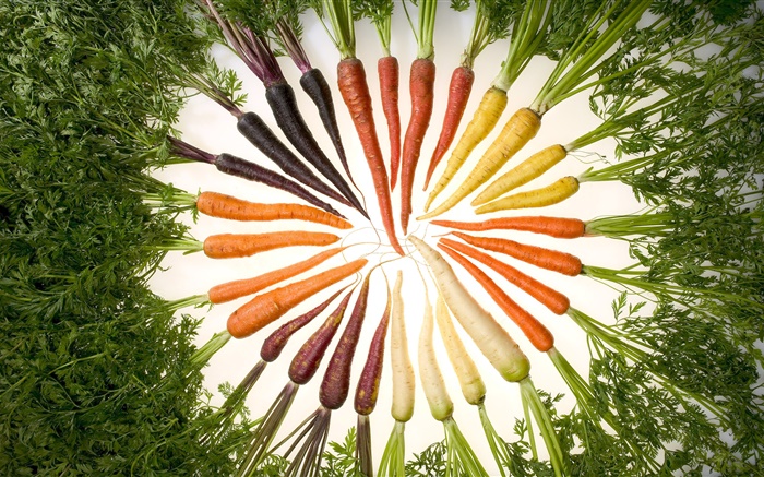 Légumes, carotte, différentes couleurs, cercle Fonds d'écran, image