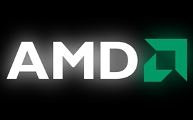 AMD logo, fond noir HD Fonds d'écran