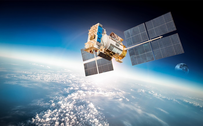 satellite artificiel, orbite planète terre, l'espace Fonds d'écran, image