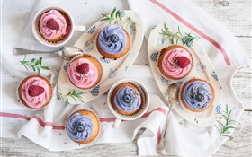 Blueberry muffins, pâtisseries, aliments sucrés