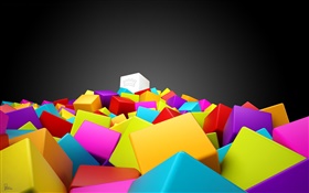 briques colorées, des images 3D HD Fonds d'écran