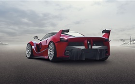 Ferrari FXX K vue arrière supercar rouge HD Fonds d'écran
