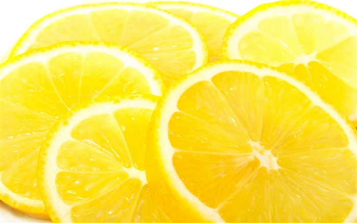 Fruits close-up, agrumes, citrons tranche, jaune Fonds d'écran, image