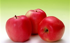 Fruits macro photographie, pommes rouges