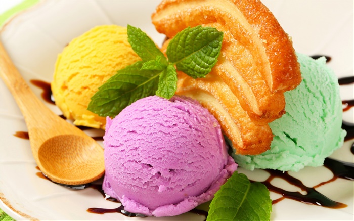 crème glacée, pâtisserie, desserts, pâtisseries Fonds d'écran, image