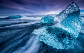 Islande, iceberg, mer, glace HD Fonds d'écran