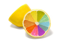 Citron coloré couleurs