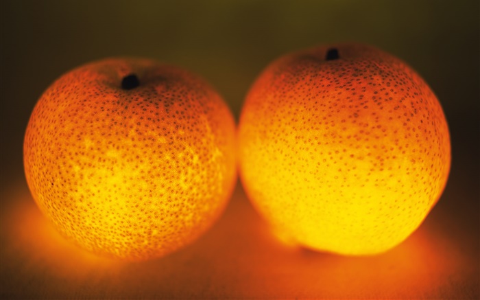 fruit Lumière, deux oranges Fonds d'écran, image