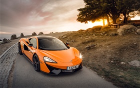 McLaren 570S d'orange __gVirt_NP_NN_NNPS<__ vue supercar avant HD Fonds d'écran