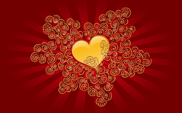 Jour, coeur d'amour, rouge style de Valentine Fonds d'écran, image