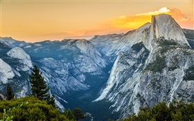 Parc national de Yosemite, montagnes, nuages, Amérique HD Fonds d'écran