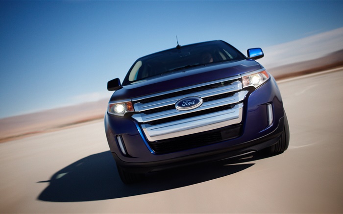 2011 Ford voiture bleue vue de face Fonds d'écran, image