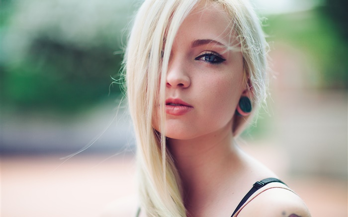 Cute girl blonde, lèvres Fonds d'écran, image