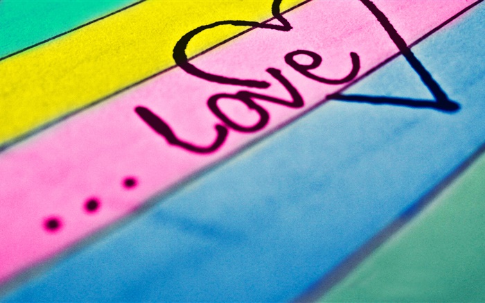 Amour, planche à fond coloré Fonds d'écran, image