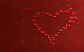 Coeur d'amour, des gouttes d'eau HD Fonds d'écran