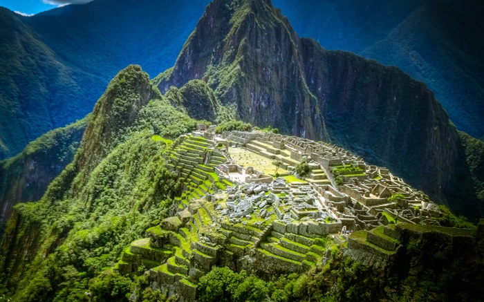 Machu Picchu, Pérou, montagne, bâtiments Fonds d'écran, image