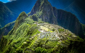 Machu Picchu, Pérou, montagne, bâtiments