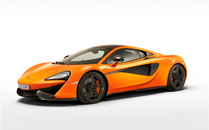 McLaren 570S d'orange __gVirt_NP_NN_NNPS<__ vue de côté de supercar Fonds d'écran, image