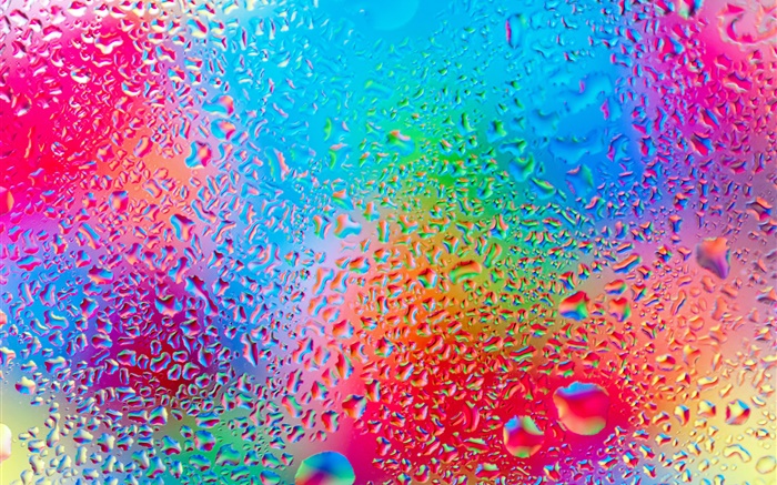 Verre, des gouttes d'eau, coloré Fonds d'écran, image