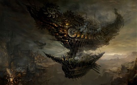 Steampunk, navire battant, images d'art HD Fonds d'écran