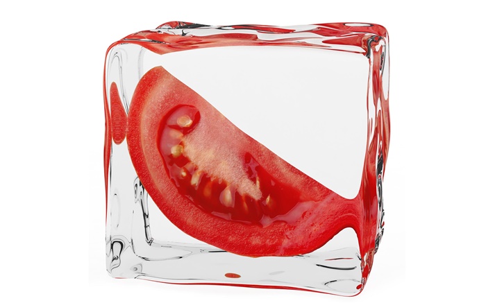 Tomate, cube de glace Fonds d'écran, image