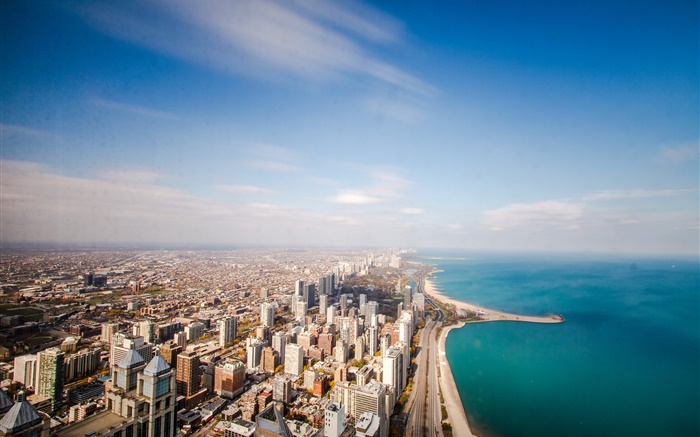Ville, gratte-ciel, Illinois, Chicago, USA Fonds d'écran, image