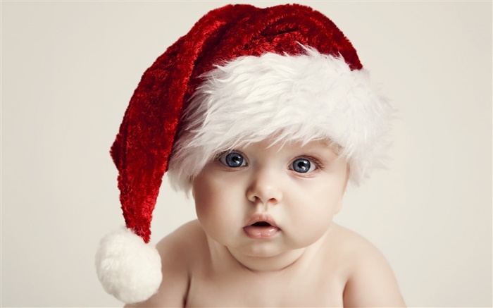 Bébé de Noël, mignon, chapeau Fonds d'écran, image