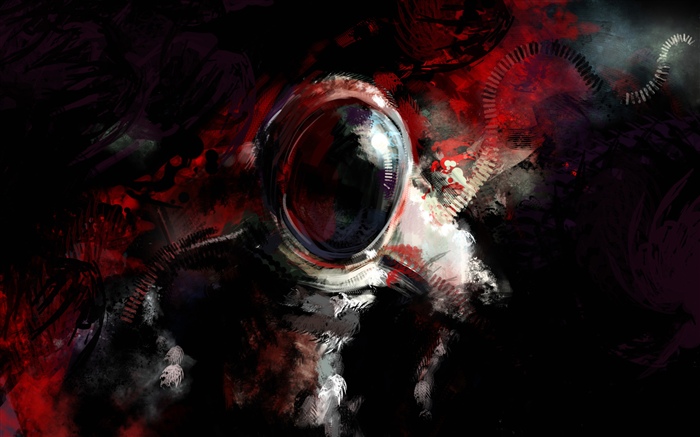 Astronaute mystérieux, art fantastique Fonds d'écran, image