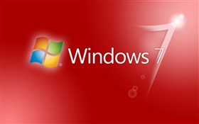 Windows 7 fond rouge abstrait HD Fonds d'écran
