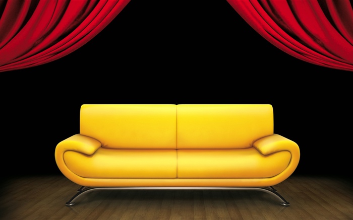 Intérieur, canapé, rideau Fonds d'écran, image