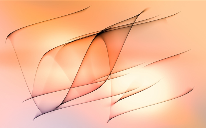 Lignes abstraites, fond orange Fonds d'écran, image