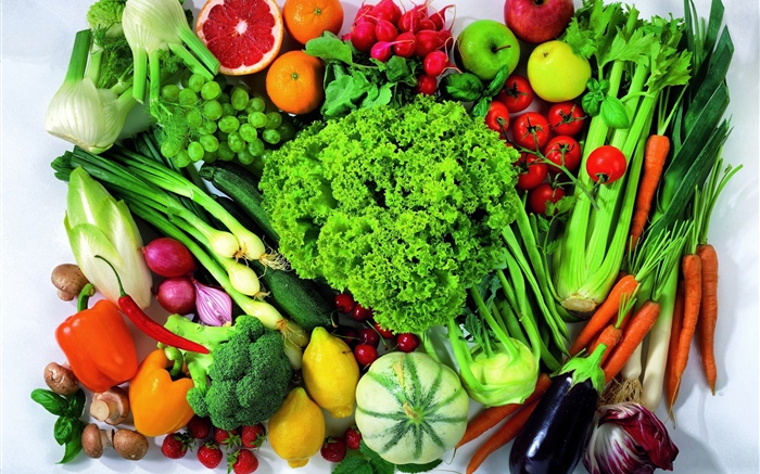 Beaucoup de sortes de fruits et légumes Fonds d'écran, image