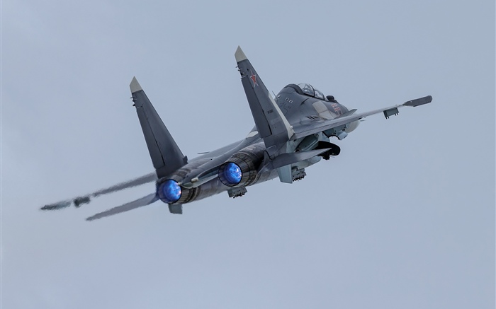 Avion Su-30SM, ciel Fonds d'écran, image