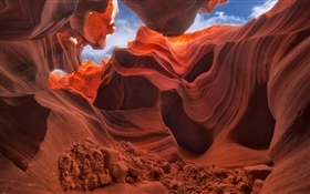 Antelope Canyon, rochers, ciel