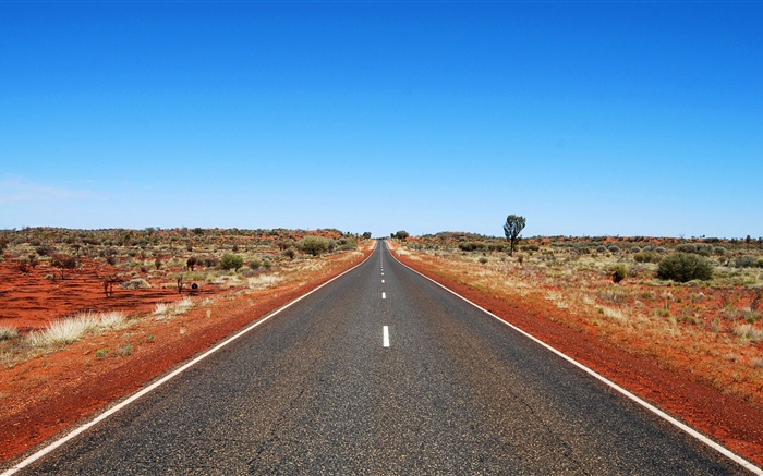 Australie, route, ciel bleu Fonds d'écran, image