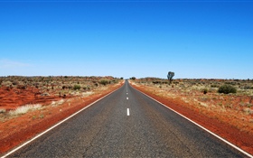 Australie, route, ciel bleu