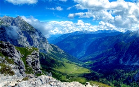 Montagnes, vallée, beau paysage de nature HD Fonds d'écran