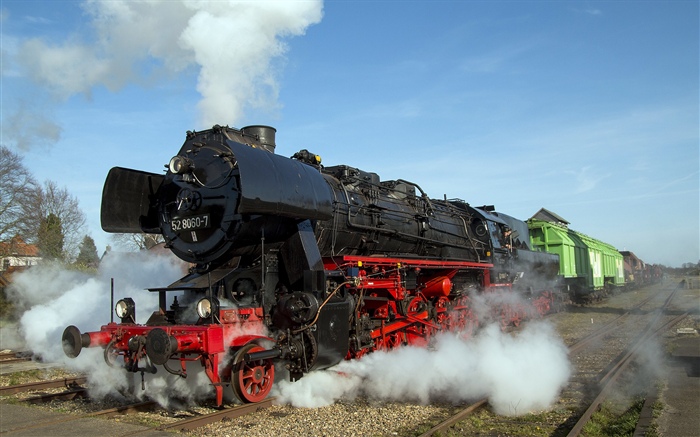 Vieux train, fumée, vapeur Fonds d'écran, image