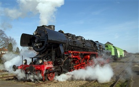Vieux train, fumée, vapeur HD Fonds d'écran