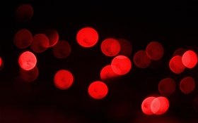 Cercles de lumière rouge, fond noir HD Fonds d'écran