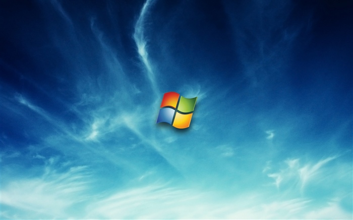 Logo Windows, ciel bleu Fonds d'écran, image