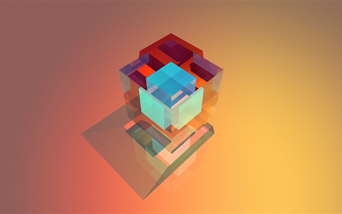 Cube 3D, abstraction Fonds d'écran, image