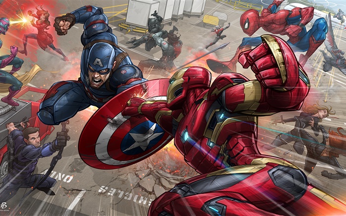 Superhero, Iron Man, Captain America Fonds d'écran, image